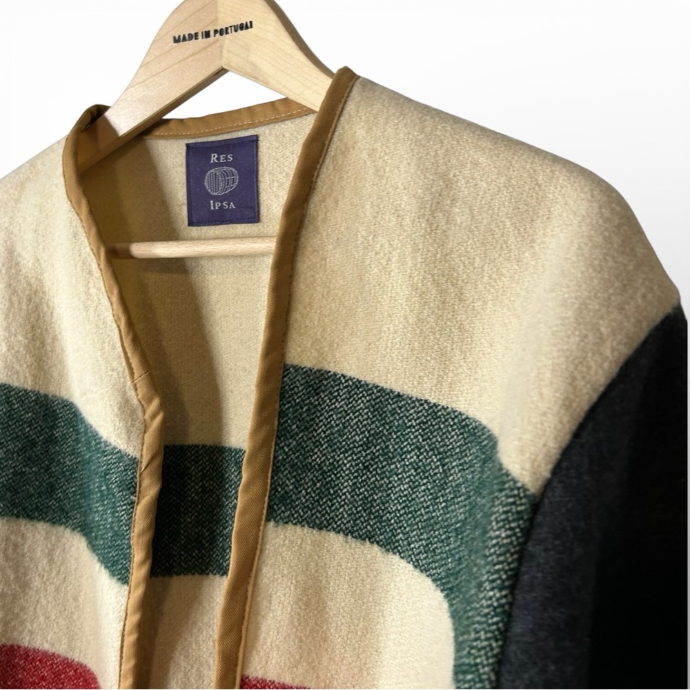 RARE Res Ipsa Wool Blanket Jacket Pendleton Style Southwestern Artisan Coat - Picture 3 of 16